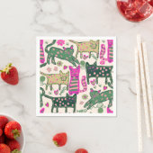 Retro Katten Ontwerp Servet (Insitu)