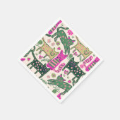 Retro Katten Ontwerp Servet (Hoek)
