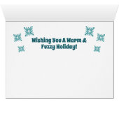 Retro Katten + Ornamenten Kerst Kaarten (Binenzijde Horizontaal (Onderkant))