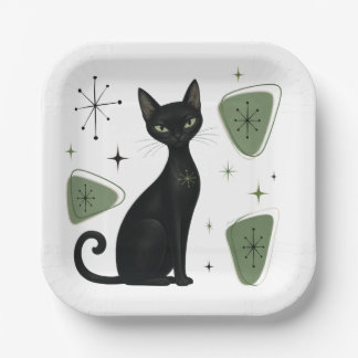 Retro Katten Papieren Borden Bordje