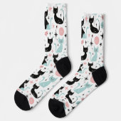 Retro Katten Pastel  Sokken (Links)