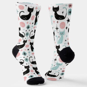 Retro Katten Pastel Sokken