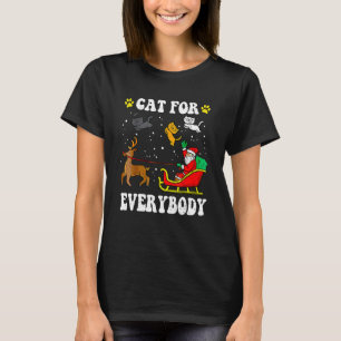 Retro katten voor iedereen met kerstmis t-shirt