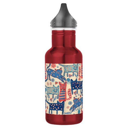 Retro Katten Waterfles (Links)