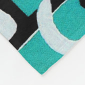 Retro kattendeken, patroonwatten zwart wit fleece deken (Hoek)