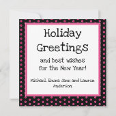 Retro Kattenfamilie en Muis Feestdagenkaart (Achterkant)