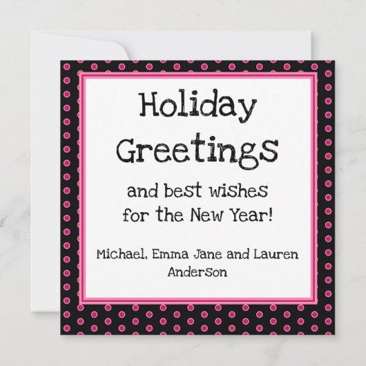 Retro Kattenfamilie en Muis Feestdagenkaart (Achterkant)