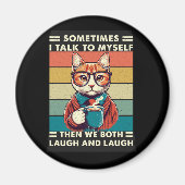  retro kattenkoffie (3) magneet (Voorkant)