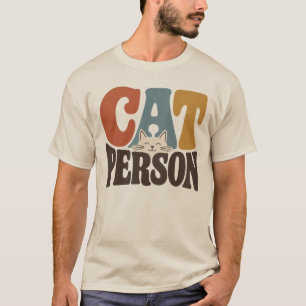Retro kattenliefhebber typografie kattenliefhebber t-shirt