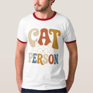 Retro kattenliefhebber typografie kattenliefhebber t-shirt