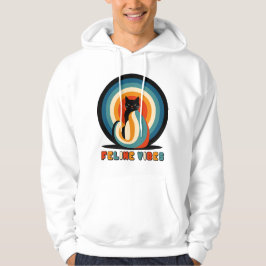 Retro Kattenontwerp met Feline Vibes Hoodie