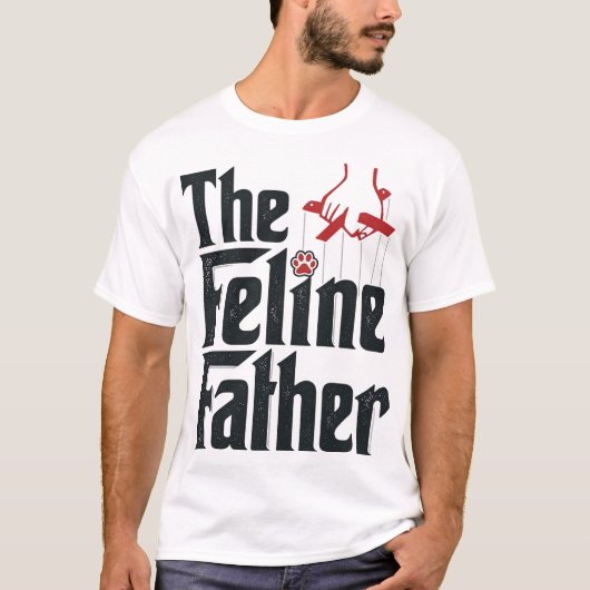 Retro Kattenvader Kat Humor Vectorontwerp_1 T-shirt (Voorkant)