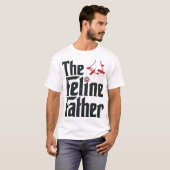 Retro Kattenvader Kat Humor Vectorontwerp_1 T-shirt (Voorkant volledig)
