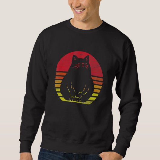 Retro kattesilhouet trui (Voorkant)