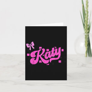 Retro Katy Geruite Coquette Strik Vlinder Kaart