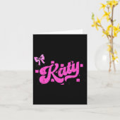 Retro Katy Geruite Coquette Strik Vlinder Kaart (Gele Bloem)