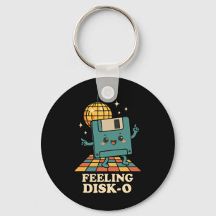 Retro Kawaii Floppy Disk Retro Tech Grap 80s 90s D Sleutelhanger