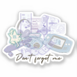 Retro Kawaii Nostalgie – Op maat gesneden vinyl st Sticker