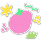 retro kawaii stickerpakket sticker (Voorkant)