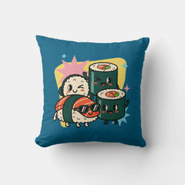 Retro Kawaii Sushi Schattig Japans Eten Kussen