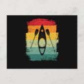 Retro kayak canoe lover funny kayaking briefkaart (Voorkant)