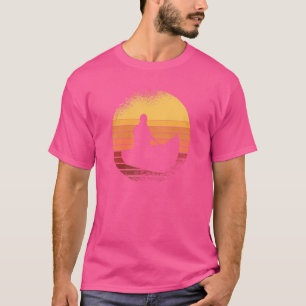 Retro  Kayak Canoe Sunset Kayaking Paddling T-shirt