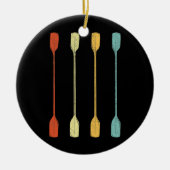 Retro Kayak Kayaking Paddling Keramisch Ornament (Voorkant)