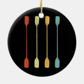 Retro Kayak Kayaking Paddling Keramisch Ornament (Achterkant)