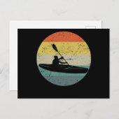 Retro kayak rower kanoe paddling  boot briefkaart (Voorkant / Achterkant)