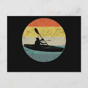 Retro kayak rower kanoe paddling  boot briefkaart