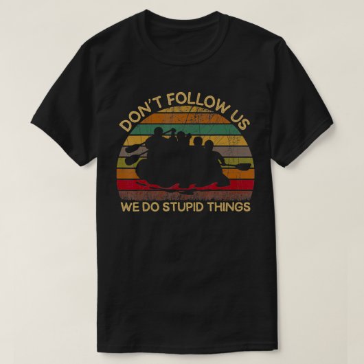 Retro kayaking canoe River die grappig G T-shirt (Design voorkant)