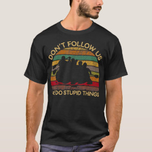 Retro  kayaking canoe River die grappig G T-shirt