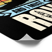 Retro Kayaking de rivier belt en ik moet gaan roei Poster (Hoek)