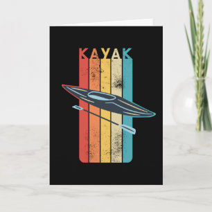 Retro Kayaking Kayak Gift voor Kayaker Kaart