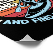 Retro Kayaking waar ik mijn geest ga verliezen en Poster (Hoek)