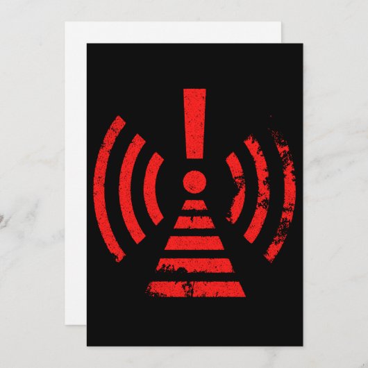 Retro Keep Back Energy Warning Symbol Aankondiging (Voorkant / Achterkant)