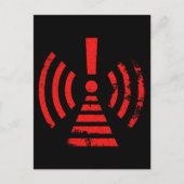 Retro Keep Back Energy Warning Symbol Aankondigingskaart (Voorkant)