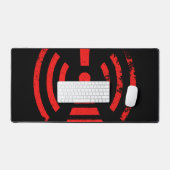 Retro Keep Back Energy Warning Symbol Bureaumat (Keyboard & Muis)