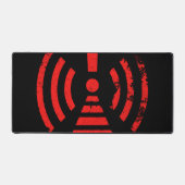 Retro Keep Back Energy Warning Symbol Bureaumat (Voorkant)