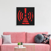 Retro Keep Back Energy Warning Symbol Canvas Afdruk (Insitu (Woonkamer))