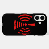 Retro Keep Back Energy Warning Symbol Case-Mate iPhone Case (Achterkant (horizontaal))