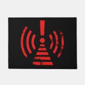 Retro Keep Back Energy Warning Symbol Deurmat (Voorkant)