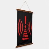 Retro Keep Back Energy Warning Symbol Hangend Wandkleed (Gebogen)