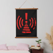 Retro Keep Back Energy Warning Symbol Hangend Wandkleed (Slaapkamer)