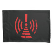 Retro Keep Back Energy Warning Symbol Kussensloop (Voorkant)