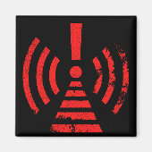 Retro Keep Back Energy Warning Symbol Magneet (Voorkant)