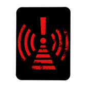 Retro Keep Back Energy Warning Symbol Magneet (Verticaal)