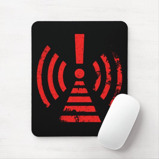Retro Keep Back Energy Warning Symbol Muismat (Met muis)