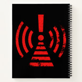 Retro Keep Back Energy Warning Symbol Notitieboek (Achterkant)