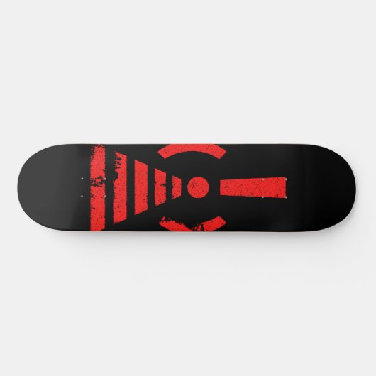 Retro Keep Back Energy Warning Symbol Persoonlijk Skateboard (Horizontaal)